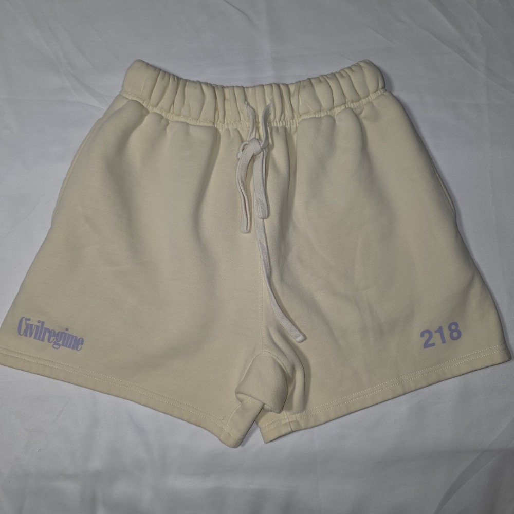 Civil Regime Sweat Shorts 218 Men S Yellow Fleece Drawstring Gorpcore Streetwear